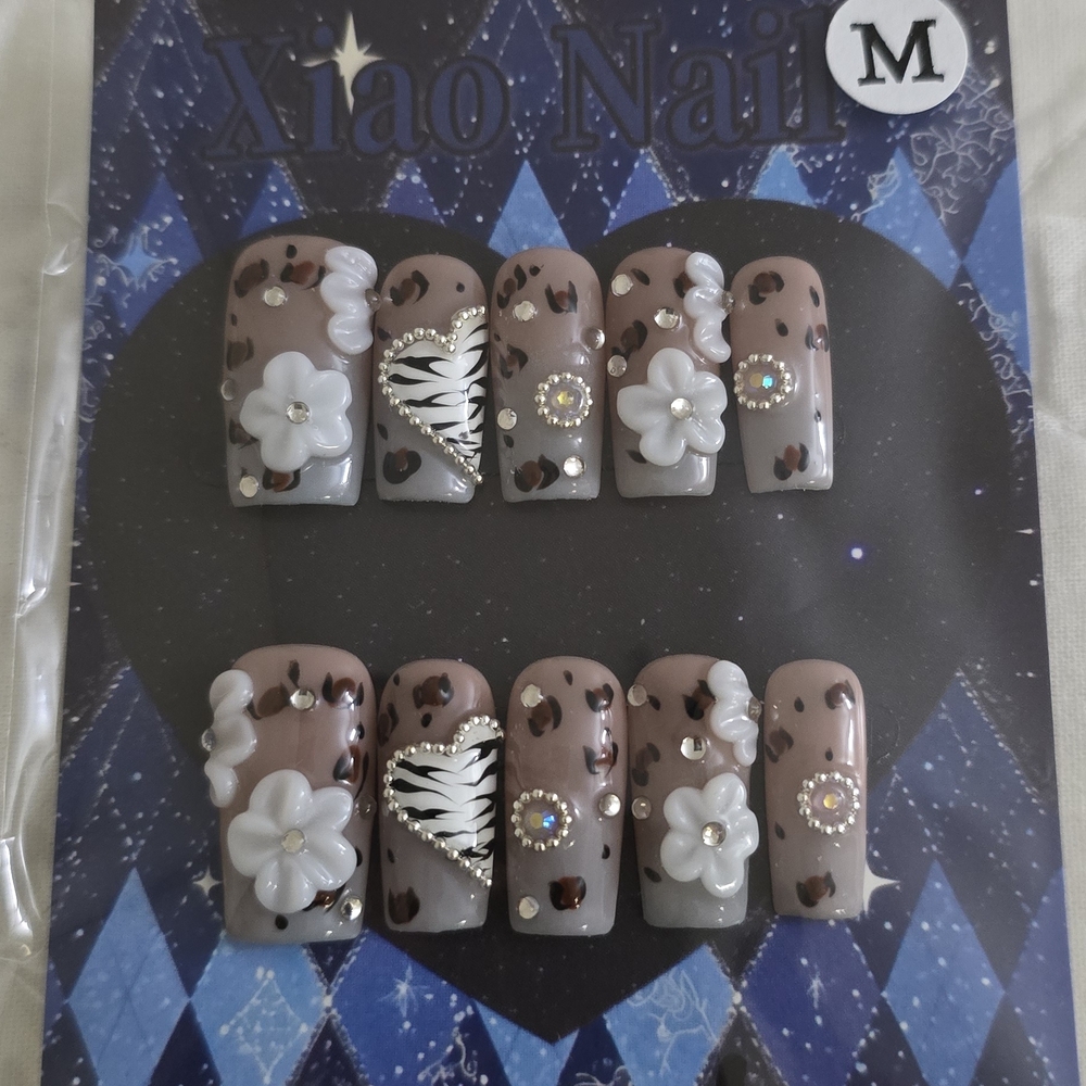 Decorative Nail Set - Brown and Gray